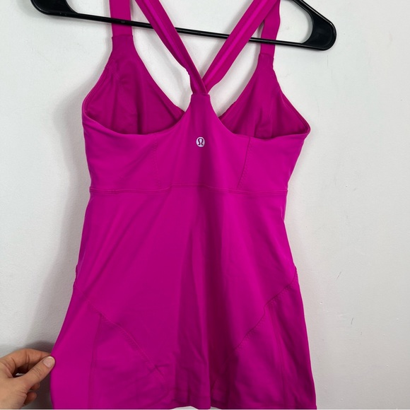 Lululemon Cross My Heart Tank Paris Pink Sz 6 - Picture 7 of 9
